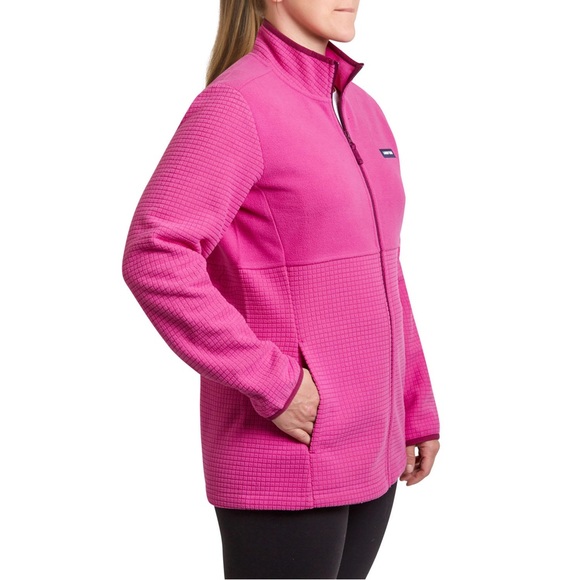 NWT Lands' End Ladies Grid Fleece Zip Up Jacket Size Small - Picture 8 of 12